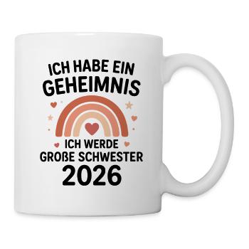 Geheimnis: Große Schwester 2026 - Tasse - Weiß - Rechts