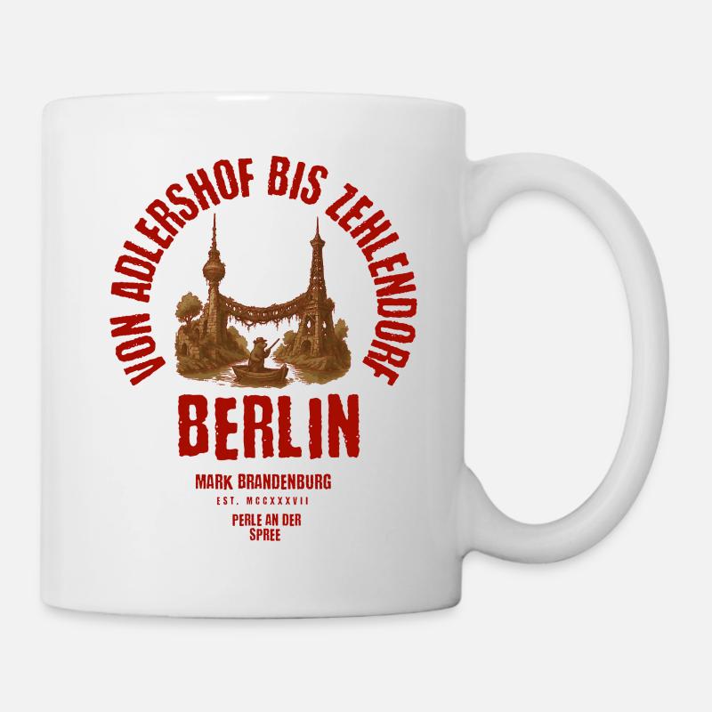 Berlin, d'Adlershof à Zehlendorf - Mug blanc - blanc