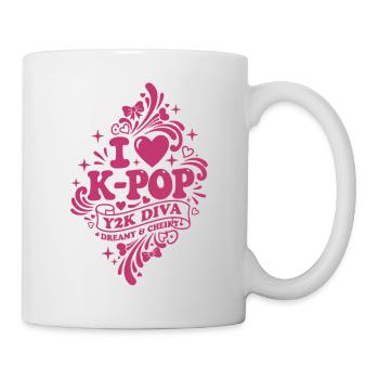 I Love K-Pop Y2K Diva Dreamy And Cheeky Korean - Mug - white - Right