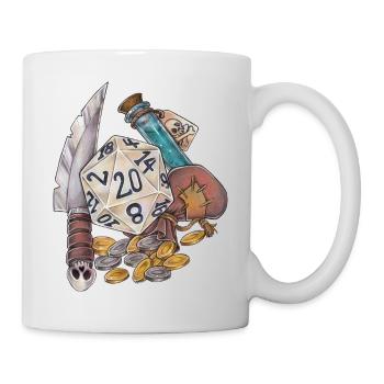 RPG Tabletop D20 Dice Gift Thief Robbery - Mug - white - Right