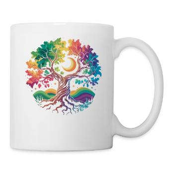 Regenbogenbaum Mondzauber - Tasse - Weiß - Rechts
