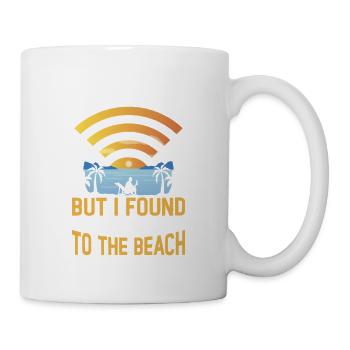 Reisen Weltreise Strand Kein WIFI Geschenk - Tasse - Weiß - Rechts
