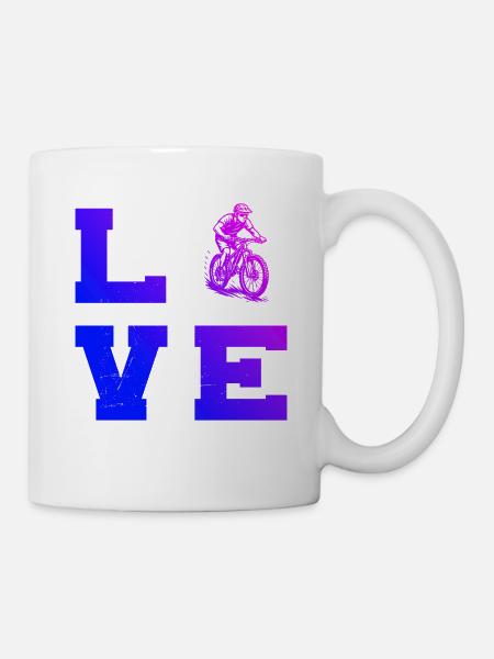 Direkte Mountainbike Aussage - Tasse - Weiß