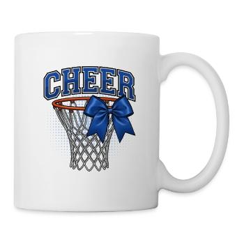 Nœud bleu cercle de pom-pom girls - Mug blanc - blanc - Droite