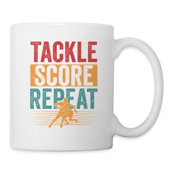 Tackle Score Repeat Player Fan Football Season - Mug - white - Right