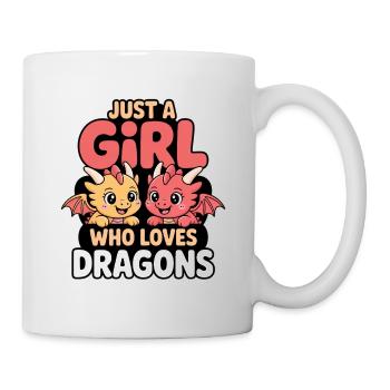 Just a girl who loves dragons - Mug - white - Right
