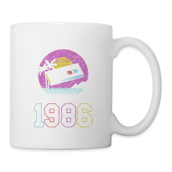 Plage de jeux rétro 1986 - Mug blanc - blanc - Droite