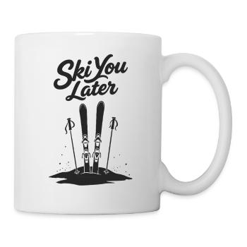 Skier plus tard : Drôle de dicton pour les skieurs - Mug blanc - blanc - Droite