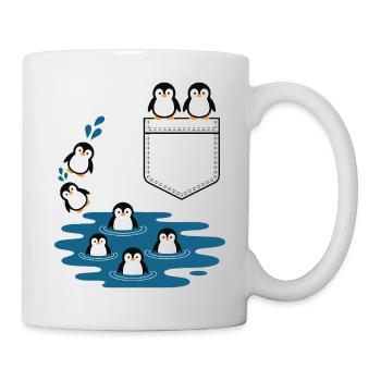 Penguin Jump Into The Water Pocket Design - Mug - white - Right