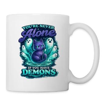 Demon Cat – You're Never Alone - Mug - white - Right