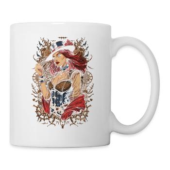 Steam Punk Beautiful Women Steampunk - Mug - white - Right