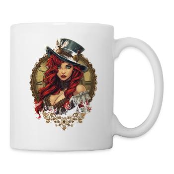 Steam Punk Beautiful Women Steampunk - Mug - white - Right