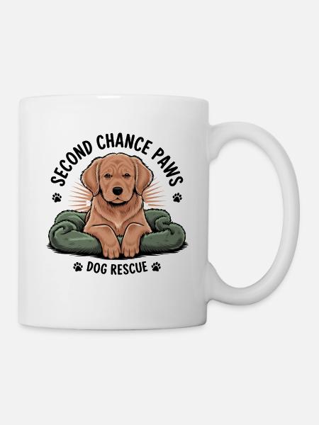 Second Chance Paws Hund Rettung - Tasse - Weiß