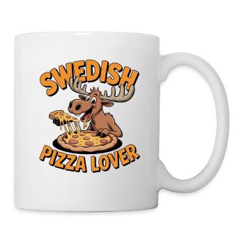 Suédois amateur de pizza drôle avec une pizza pour - Mug blanc - blanc - Droite