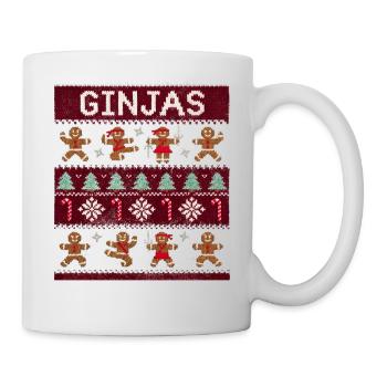 Ginjas Lebkuchen-Weihnachtspullover - Tasse - Weiß - Rechts