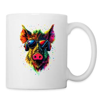 Wild boar Wild boar Wild boar Pig Hunter - Mug - white - Right