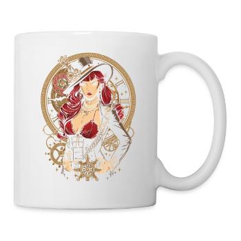 Steam Punk Beautiful Women Steampunk - Mug - white - Right