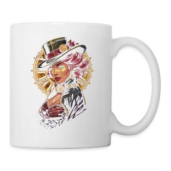 Steam Punk Beautiful Women Steampunk - Mug - white - Right