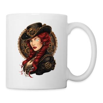Steam Punk Beautiful Women Steampunk - Mug - white - Right