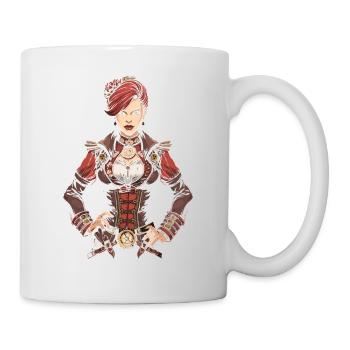 Steam Punk Beautiful Women Steampunk - Mug - white - Right