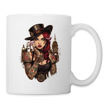 Steam Punk Beautiful Women Steampunk - Mug - white - Right