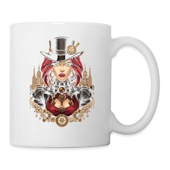 Steam Punk Beautiful Women Steampunk - Mug - white - Right