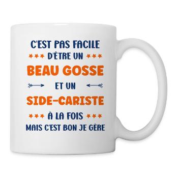 Beau gosse et sidecariste à la fois - Mug blanc - blanc - Droite