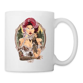 Steam Punk Beautiful Women Steampunk - Mug - white - Right