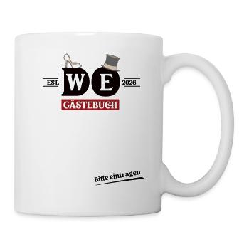 Hochzeit 2026 Heirat Gästebuch Shirt Eheschließung - Tasse - Weiß - Rechts