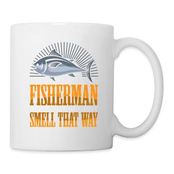 Fisherman Pensioner Senior Pension Fishing Man - Mug - white - Right