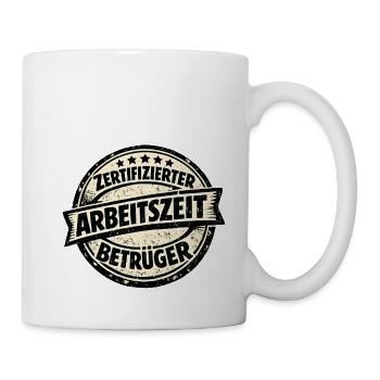 Fraude au temps de travail avec humour - Conception drôle de bureau - Mug blanc - blanc - Droite