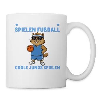 Groundhog - Garçons cool jouant au basket - Mug blanc - blanc - Droite