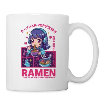Kpop Anime Girl Ramen Just A Girl Who Loves Kpop - Mug - white - Right