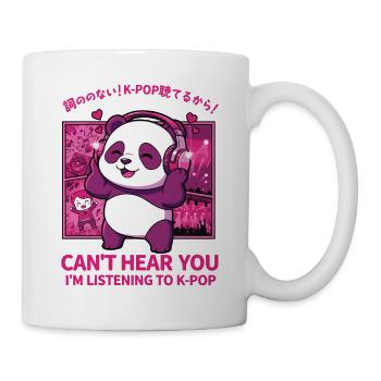 Je ne t’entends pas, j’écoute KPop Cute Panda KPop - Mug blanc - blanc - Droite
