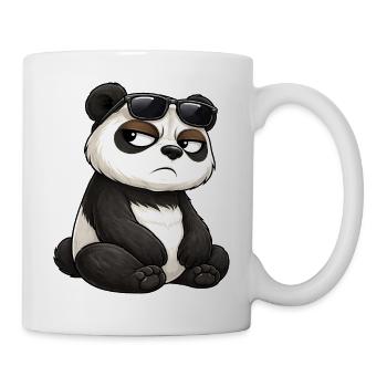 Cool panda cartoon with sunglasses grim - Mug - white - Right