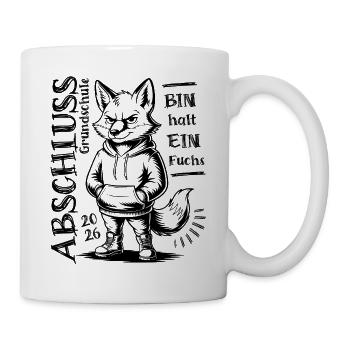 Grundschule Abschluss 2026 - Bin halt ein Fuchs - Tasse - Weiß - Rechts