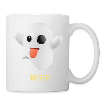 Fantôme duveteux à la langue - Mug blanc - blanc - Droite