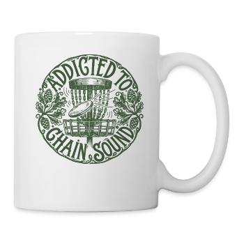 Addicted To Chain Sound Disc Golf Disc Golfer - Mug - white - Right