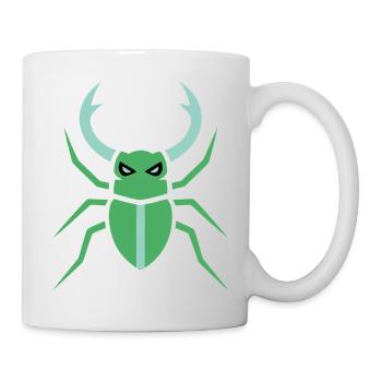 Grüner Skarabäus Symbol - Tasse - Weiß - Rechts