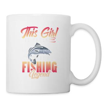 Fishing Angler Fish Fisherman Sayings Petri Heil - Mug - white - Right