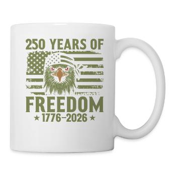250 Jahre Freiheit 1776–2026 - Tasse - Weiß - Rechts