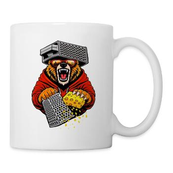 Animal drôle à râpe à fromage vintage - Mug blanc - blanc - Droite