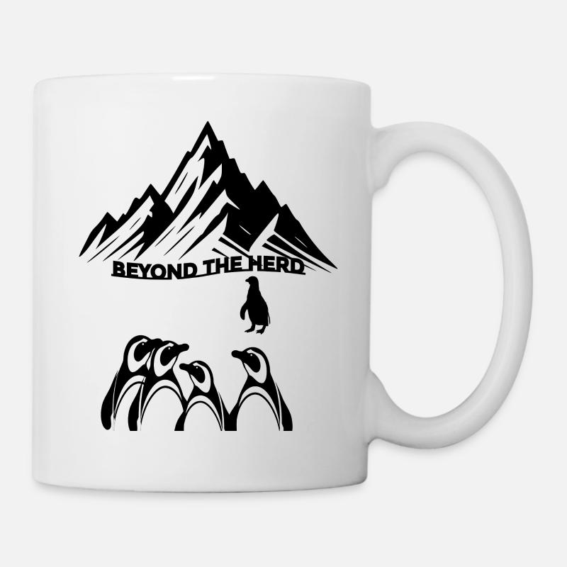 Lone Explorer Penguin Tee - Choisissez votre propre chemin - Mug blanc - blanc