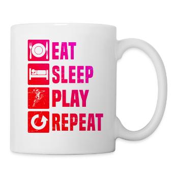 Klassisches Handball Motiv fuer Frauen - Tasse - Weiß - Rechts