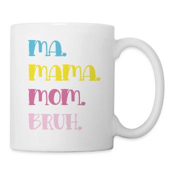 Mama Mom Bruh in Pastel Typography - Mug - white - Right