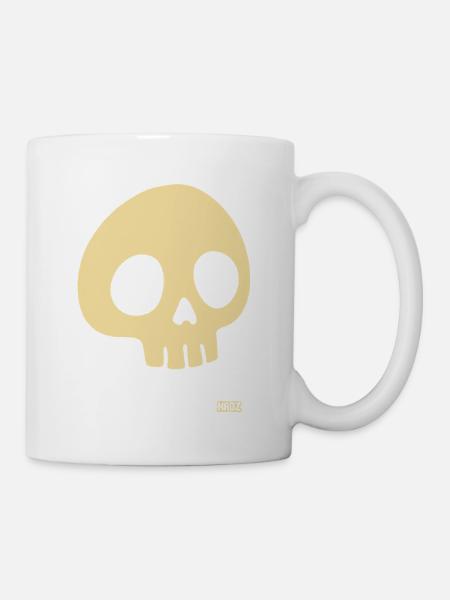 Beiger Totenkopf - Tasse - Weiß