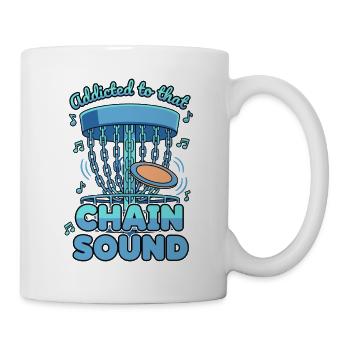 Accro à ce disque drôle de disque de golf à son en chaîne - Mug blanc - blanc - Droite