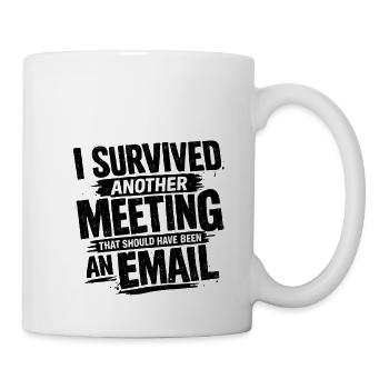 Drôle d’humour au bureau Conception des e-mails - Mug blanc - blanc - Droite