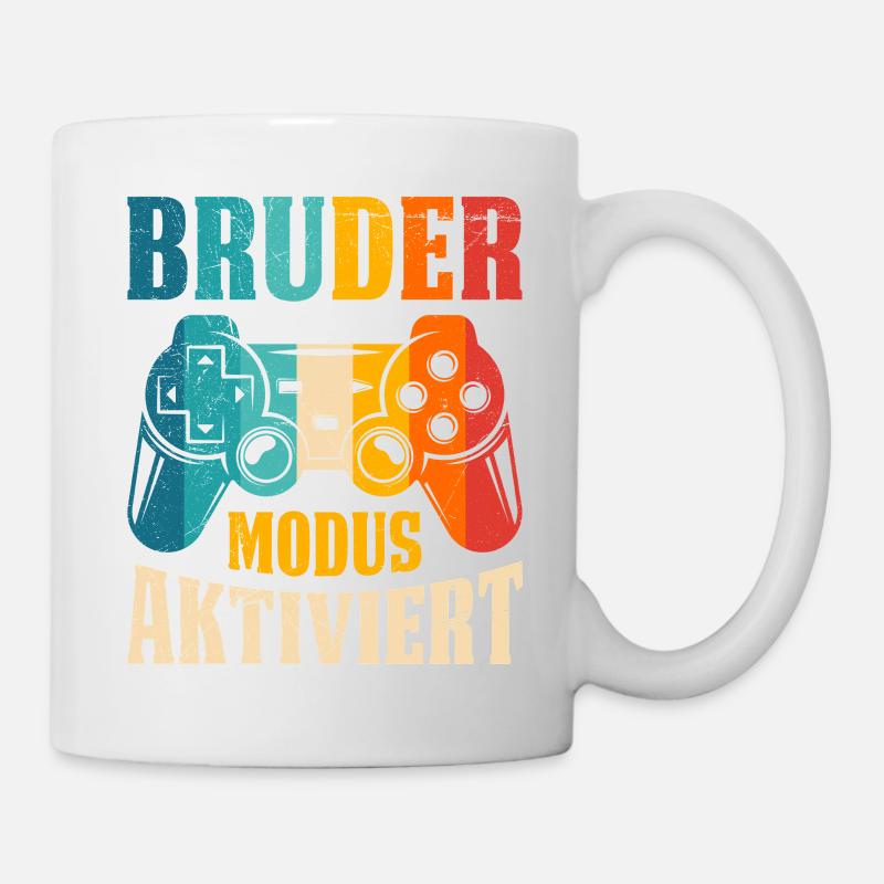 Jeu Cadeau MODE FRÈRE ACTIVÉ DRÔLE - Mug blanc - blanc