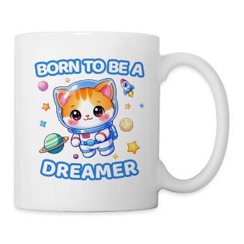 Born to Be a Dreamer Astronaut Kitten - Male - Mug - white - Right